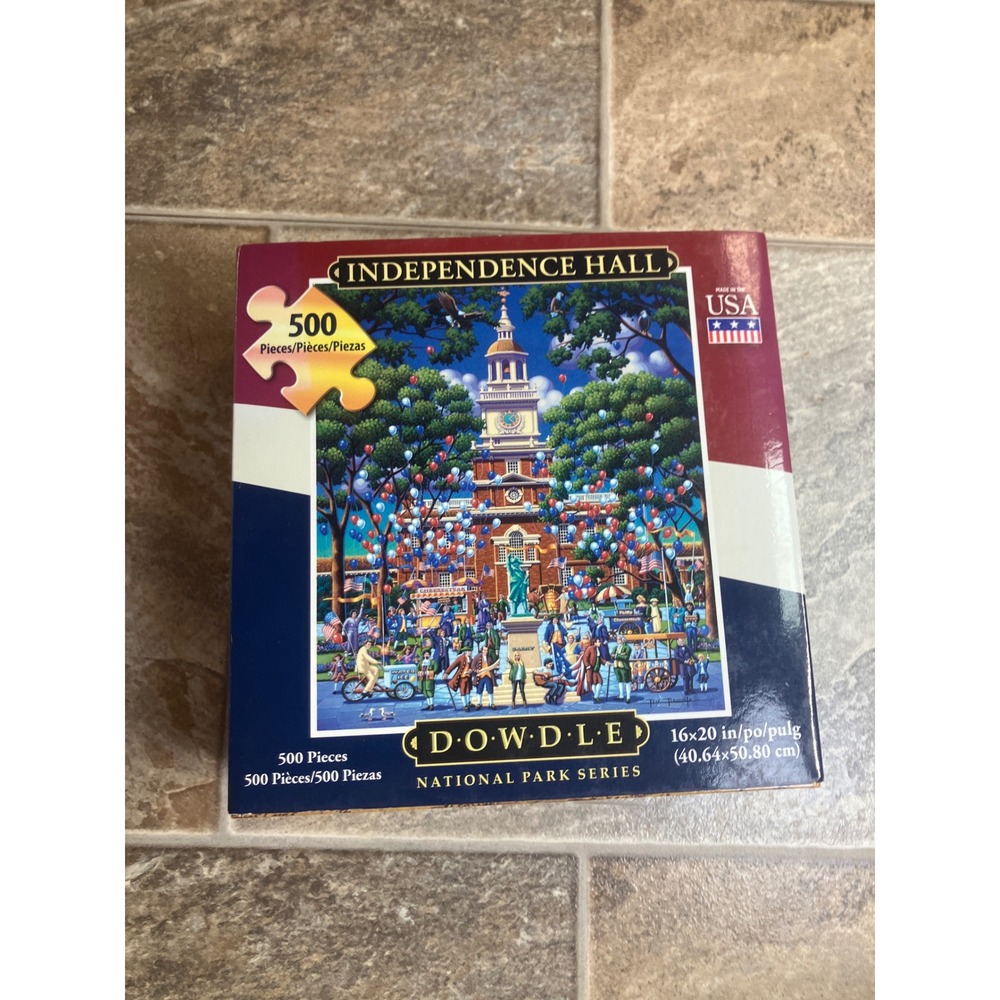 Dowdle Puzzles Independence Hall 500 Piece National Park Series USA Made